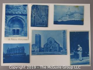 Photos: Historic: Unaccredited: Cyanotypes: Architecture, Cathedrals and Man w/reindeer