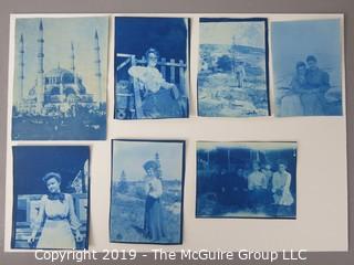 Photos: Historic: Unaccredited: Cyanotypes: Americana: Young Women; Mosque, Istanbul 