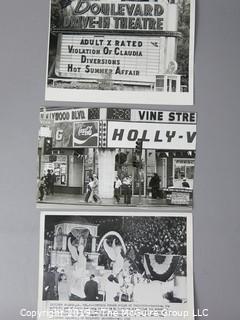 Photo: Historic: Americana: 3 images; Hollywood and Vine (1981); Adult movies at Drive-in; Marde Gras Float; 1948