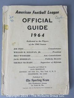 Paper: Historical: Sports: Football: AFL 1964 Official Guide 