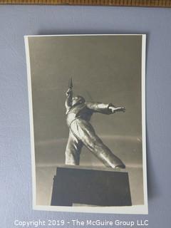 Photo: credited: Historical; Americana: Old Mine Bldg: Dumbo ride: Worlds Fair statues 