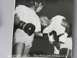 Photo: Sports: Boxing: 1953 AP and ringside photos of Jersey Joe Walcott and Rocky Marciano. Incl. ticket stub from April 10, 1953 bout.