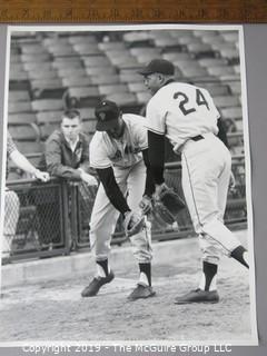 Photo: Rickerby: Historical: Sports: Baseball: Large Format B&W Original Photo of Mays and McCovey, San Francisco Giants; by Arthur Rickerby, iconic U.S. photojournalist 