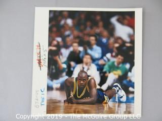 Photos: Sports: Basketball: Freshman Chris Webber of Michigan including iconic Final Four mishap; original photos by Jeff Wheeler