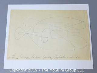 Art; Paper: William Saroyan (1908-1981): Pencil Signed and Dated; "London, Sunday September 4, 1966 #5"