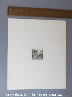 Paper: Art: Martin Silverman; "Isaiah" numbered and pencil signed 7/5/66; paper size: 11 x 13"; image size 2 1/2 x 2 1/2"