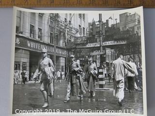 Photo: unaccredited: Historical; Americana: post-WWII China street scene with banner