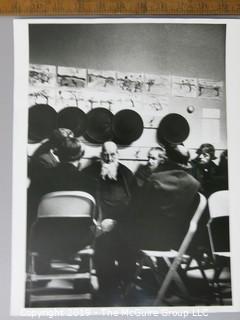 Photo: unaccredited: Historical; Americana:old men with hats on wall