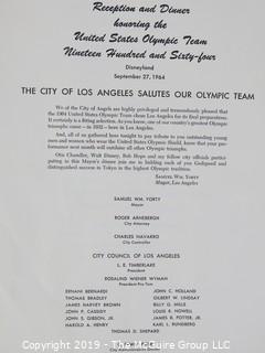 Paper: Historical; Americana: 1964 US Olympic Team pamphlet 