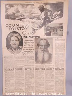 Paper: Historical: 1932 Edition of The Detroit Free Press Newspaper: Science Fiction Early Rockets: {includes large top loader)