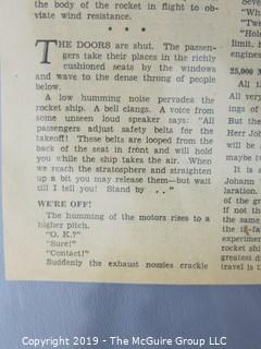 Paper: Historical: 1932 Edition of The Detroit Free Press Newspaper: Science Fiction Early Rockets: {includes large top loader)