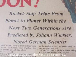 Paper: Historical: 1932 Edition of The Detroit Free Press Newspaper: Science Fiction Early Rockets: {includes large top loader)