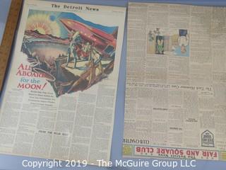 Paper: Historical: 1932 Edition of The Detroit Free Press Newspaper: Science Fiction Early Rockets: {includes large top loader)