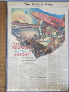 Paper: Historical: 1932 Edition of The Detroit Free Press Newspaper: Science Fiction Early Rockets: {includes large top loader)