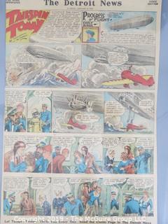 Paper: Historical: 1932 Edition of The Detroit Free Press Newspaper: Science Fiction Early Rockets: {includes large top loader)