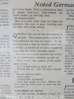 Paper: Historical: 1932 Edition of The Detroit Free Press Newspaper: Science Fiction Early Rockets: {includes large top loader)