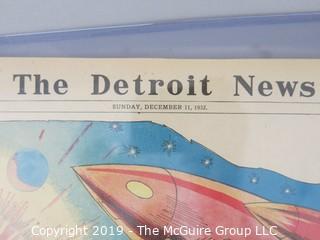 Paper: Historical: 1932 Edition of The Detroit Free Press Newspaper: Science Fiction Early Rockets: {includes large top loader)