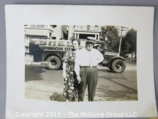 Photos: Historical: unnamed: circa '30's-40's: Shell Oil truck, Firestone sign, non-professional boxing