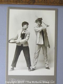 photo: historical: Cabinet Card: Man Threatening Food Server