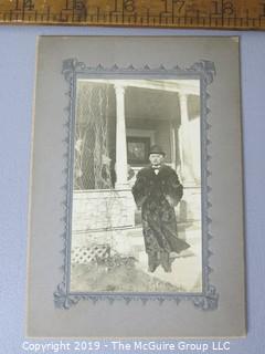 Photo: unaccredited: Historical; Americana: Man in fur skin coat and derby; early 1900's?