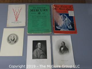 Paper: prints: Historical; Art; various themes B. FRANKLIN 