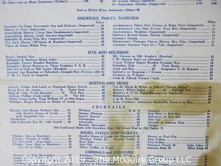 Paper: Historical: Americana: vintage menus 