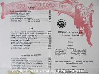 Paper: Historical: Americana: vintage menus 