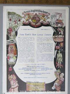 Paper: Historical: Americana: vintage menus 