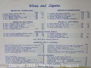 Paper: Historical: Americana: vintage menus 