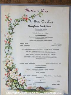 Paper: Historical: Americana: vintage menus 