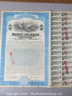 Paper: Historic: Americana: bank certificates and ledger sheets