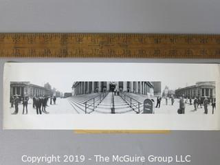 Photo: Historical: Rare: UPI:  Dr. Eugene Trachtman shows his 360-degree camera. Includes 4 iconic circular prints of downtown NYC incl the Flatiron Building on Fifth Avenue. 3Aug1956