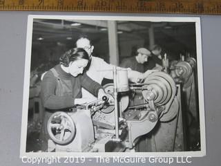 Photo: Paper: Historic: WWII France female workers, naval ID card,  destruction; book of Army insignia