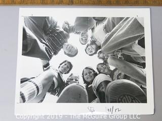 Photo: press credited: Historical; Americana: Kids in a circle from below 