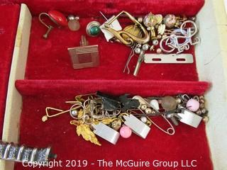 Jewelry: "The Rest" jewelry box includes all the things that did not get put into other lots. Look at all the photos carefully, there could be a gem we missed. Mgt. 